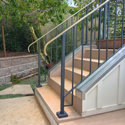 Finished Outdoor Staircase Railing